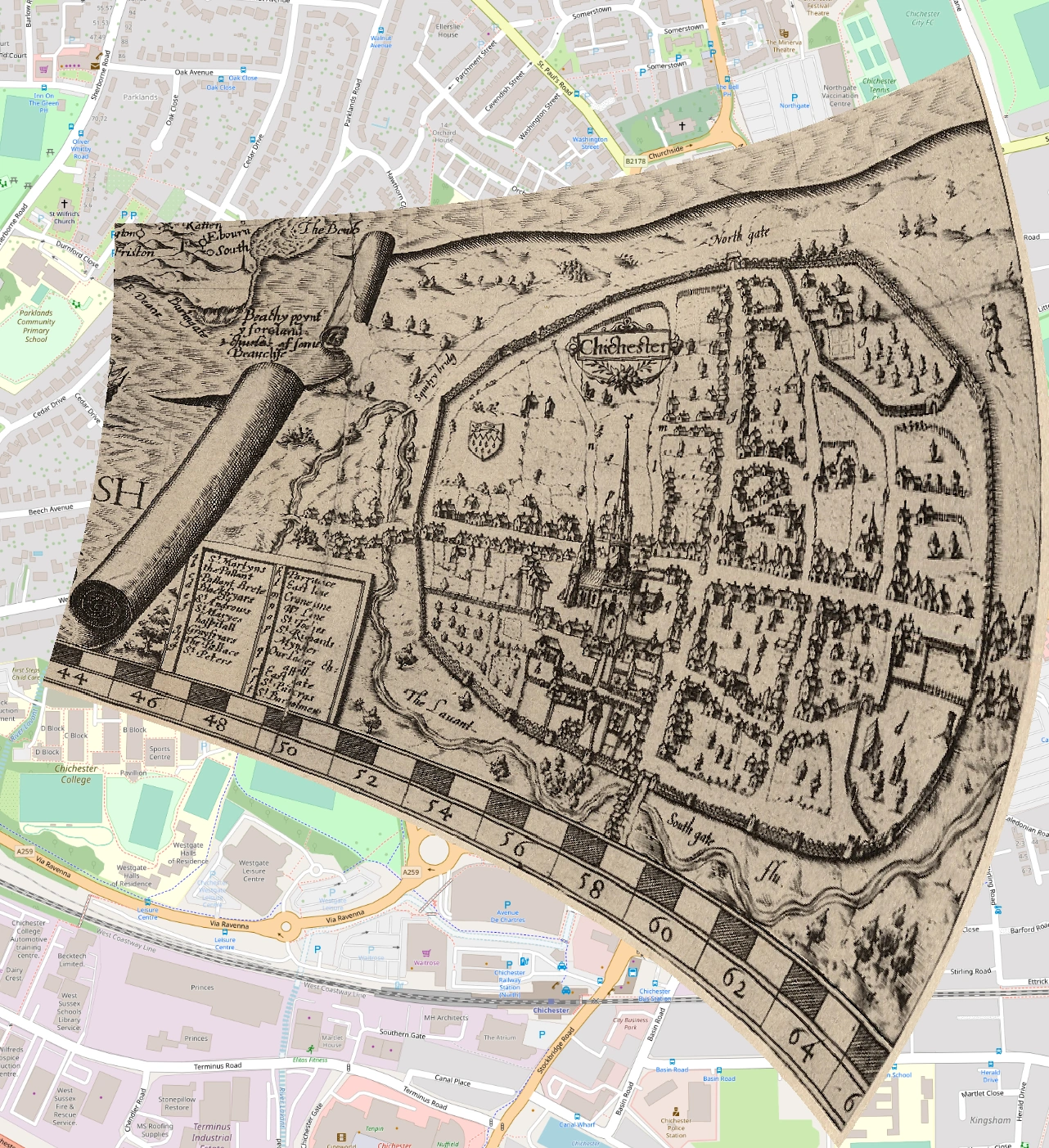 Historical view of Chichester.