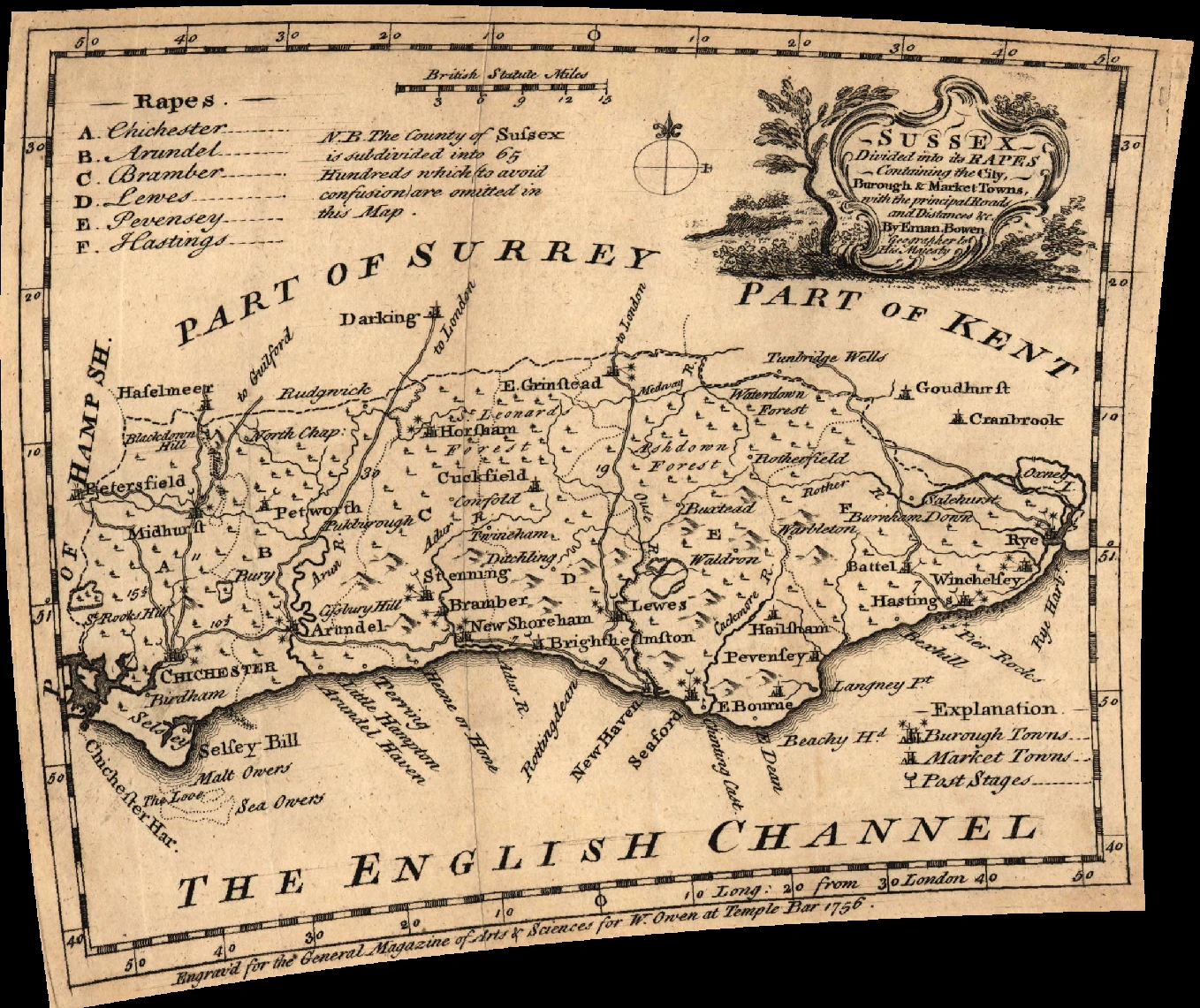 Historical view of Sussex.
