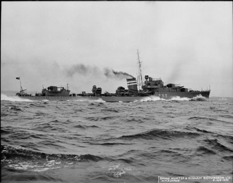 Photograph associated with HMS Janus (F53)