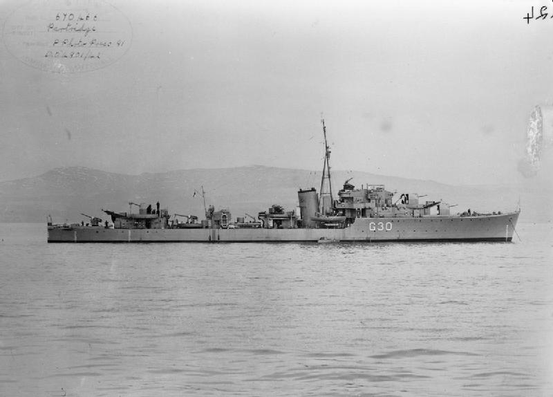 Photograph associated with HMS Partridge (G30)