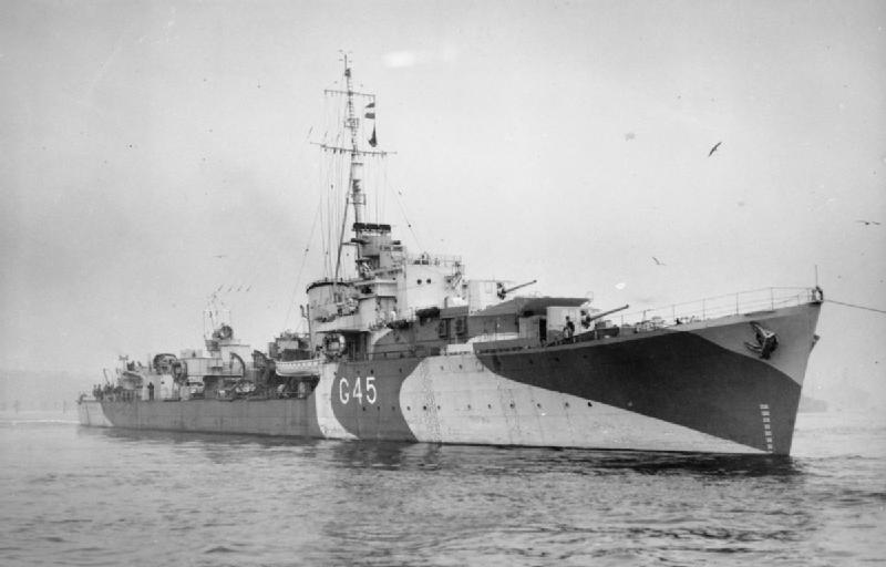 Photograph associated with HMS Quail (G45)