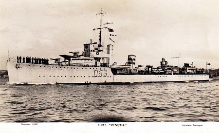 Photograph associated with HMS Venetia (D53)